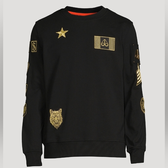 Mooseknuckles Gold Patchwork Crewneck - Picture 1 of 4